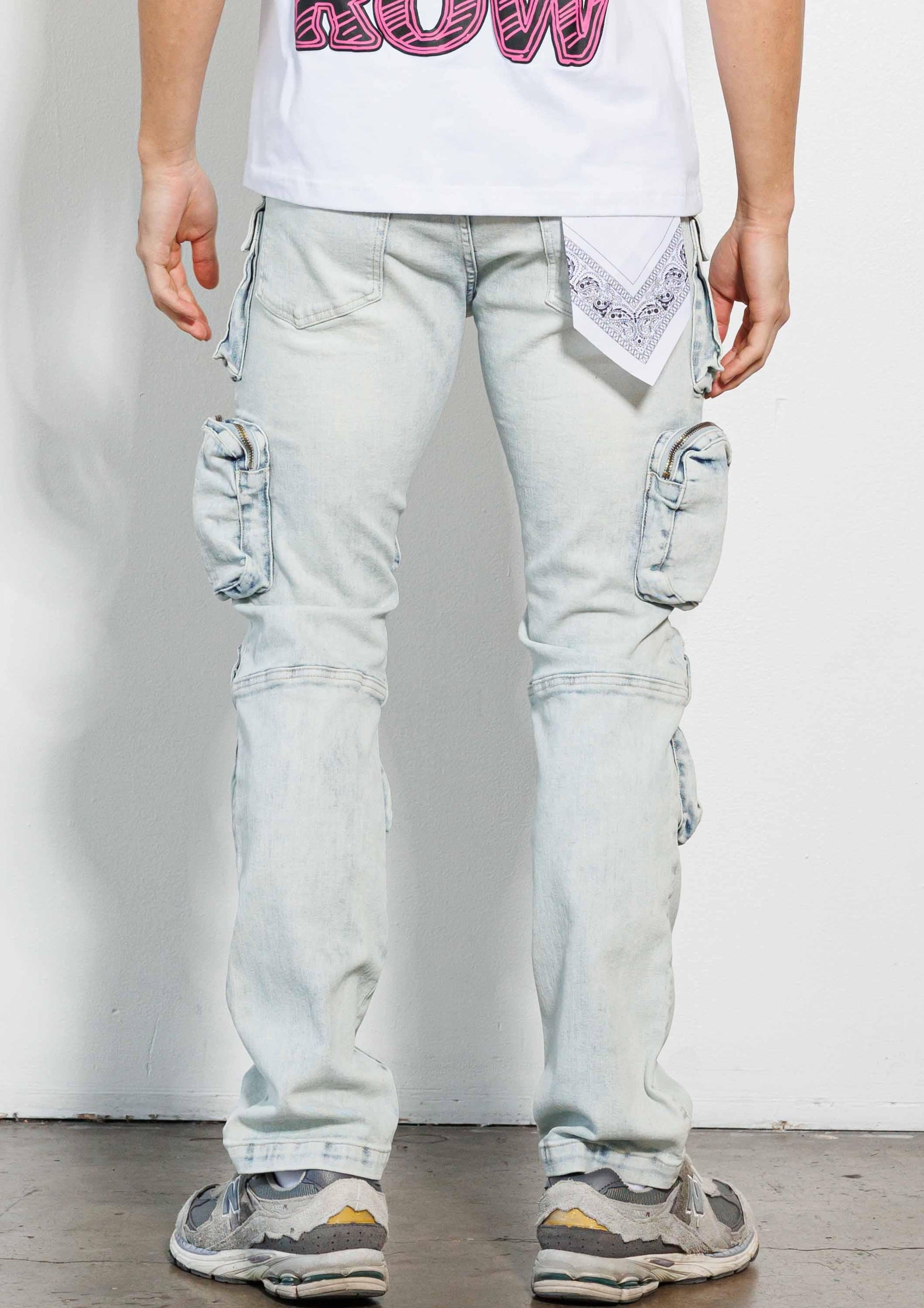 Cargo Denim Jeans - Da Bohemian Bazaar