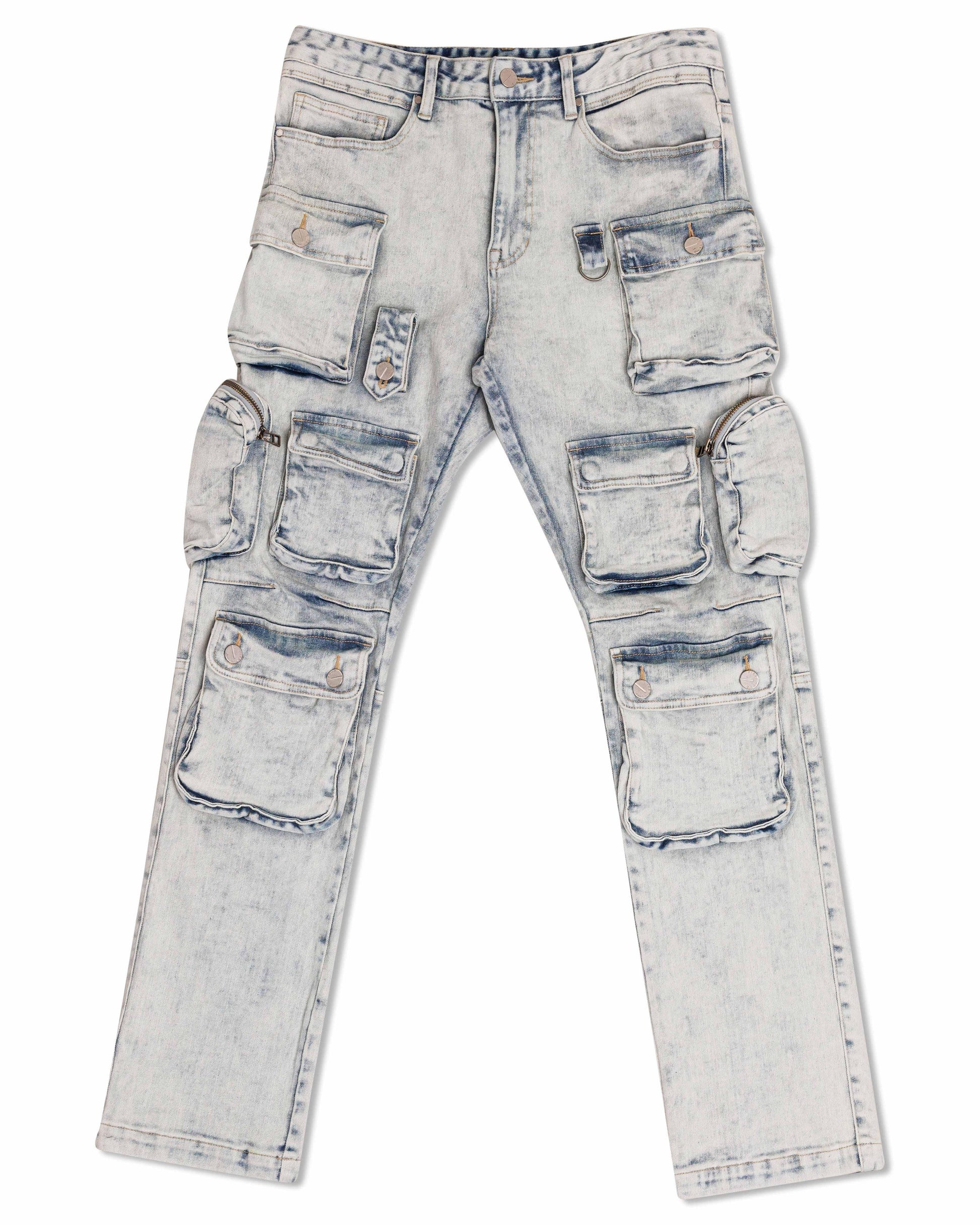 Cargo Denim Jeans - Da Bohemian Bazaar