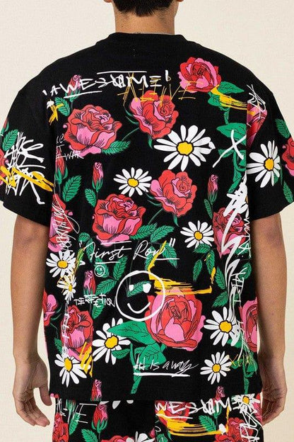 Rose Bloom Graphic Tee II - Da Bohemian Bazaar