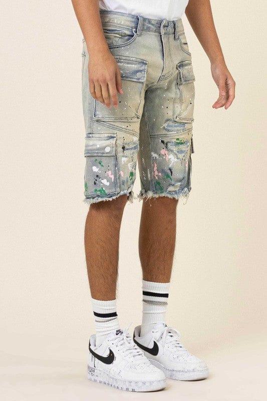Hand Painted Cargo Shorts - Da Bohemian Bazaar
