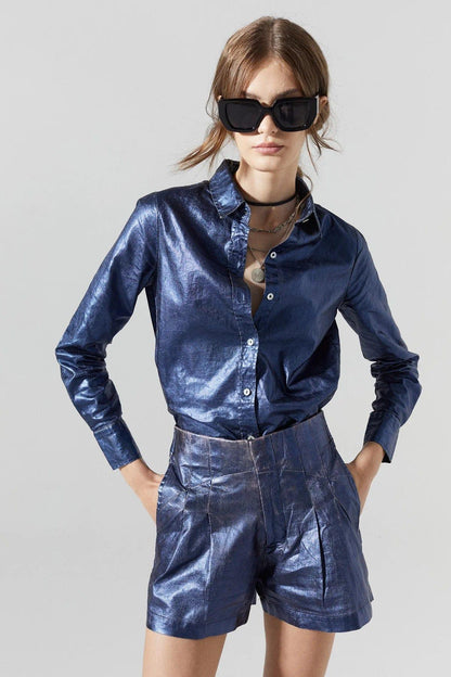 San Marino Metallic Shirt - Da Bohemian Bazaar