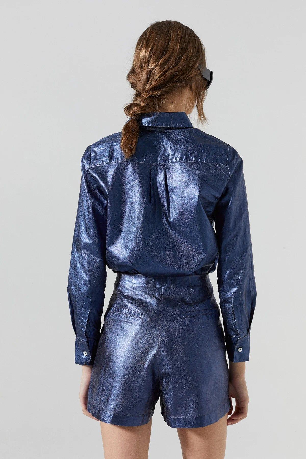 San Marino Metallic Shirt - Da Bohemian Bazaar