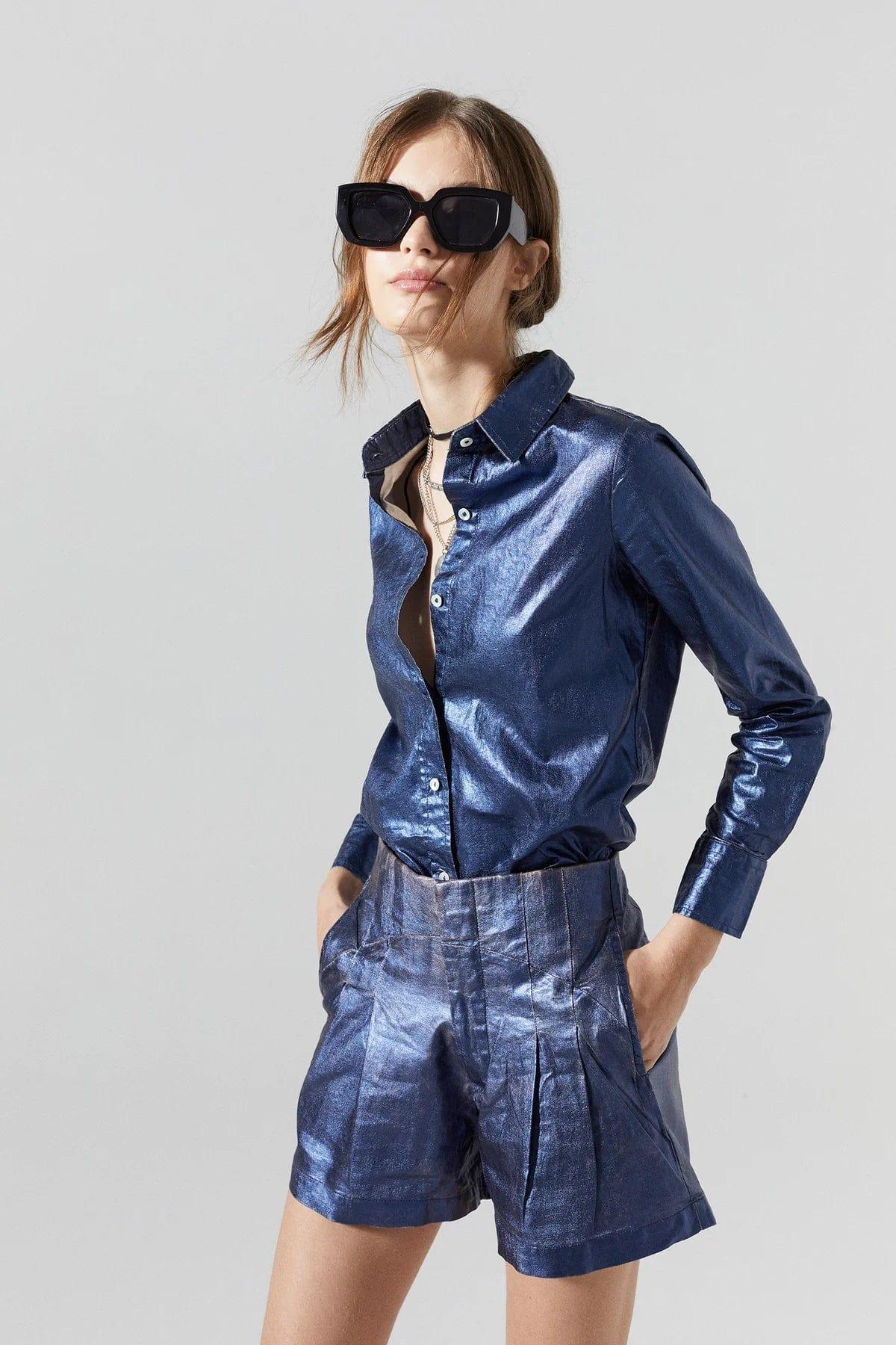 San Marino Metallic Shirt - Da Bohemian Bazaar