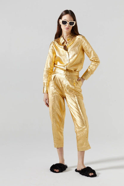 San Marino Metallic Shirt - Da Bohemian Bazaar