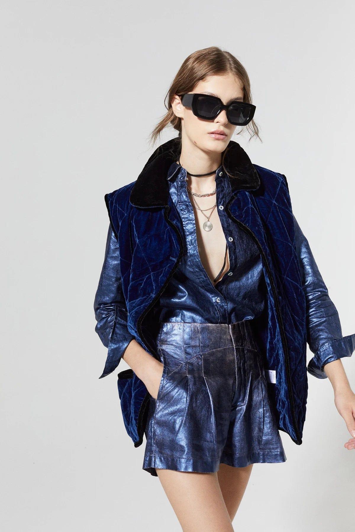 San Marino Metallic Shirt - Da Bohemian Bazaar