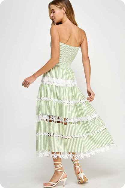 Lena Eyelet Midi Dress - Bohemian Resort Wear