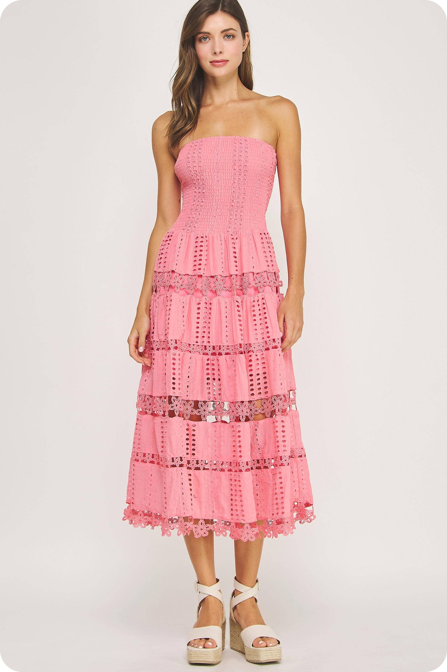 Lena Eyelet Dress - Da Bohemian Bazaar