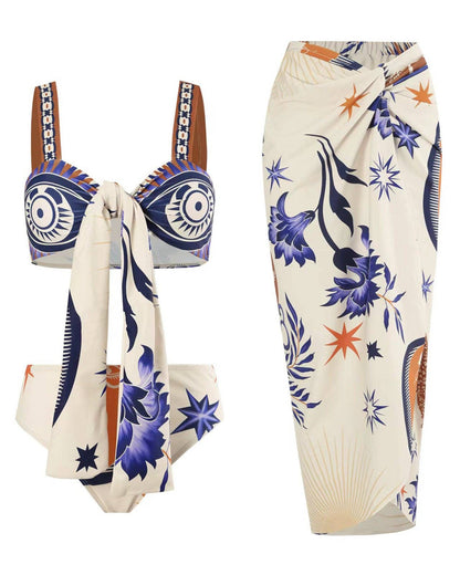 Tropical Ruffle Bikini Set