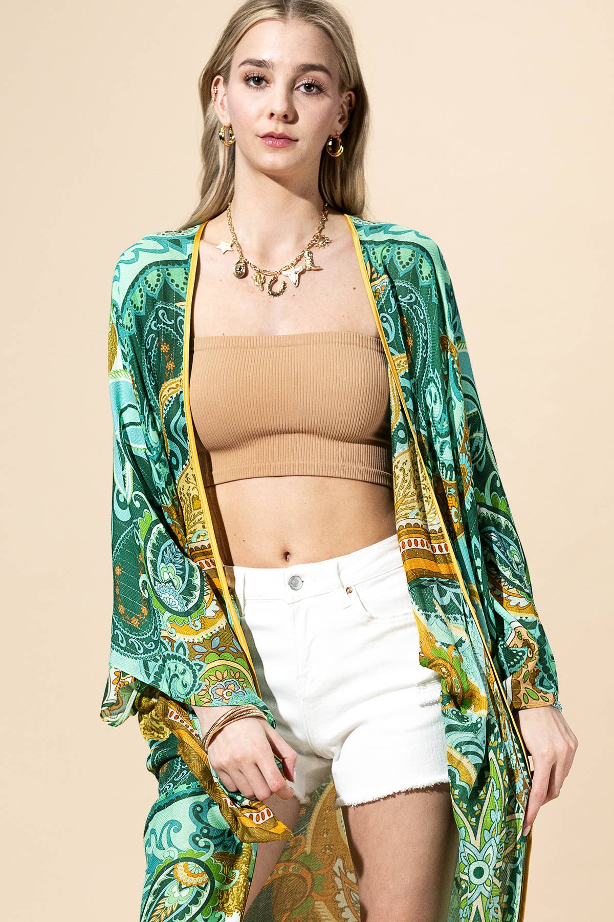 Marionette Emerald Heirloom Duster Kimono