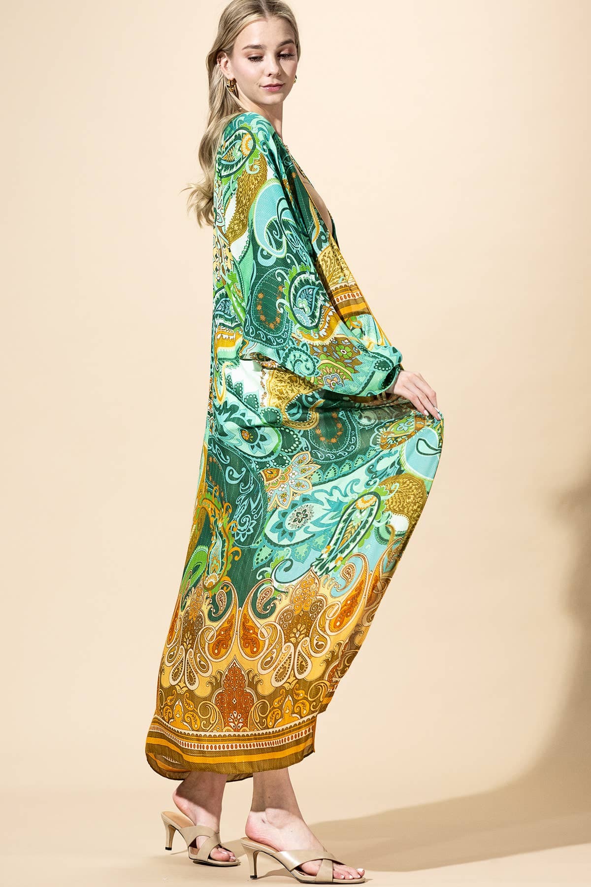 Marionette Emerald Heirloom Duster Kimono