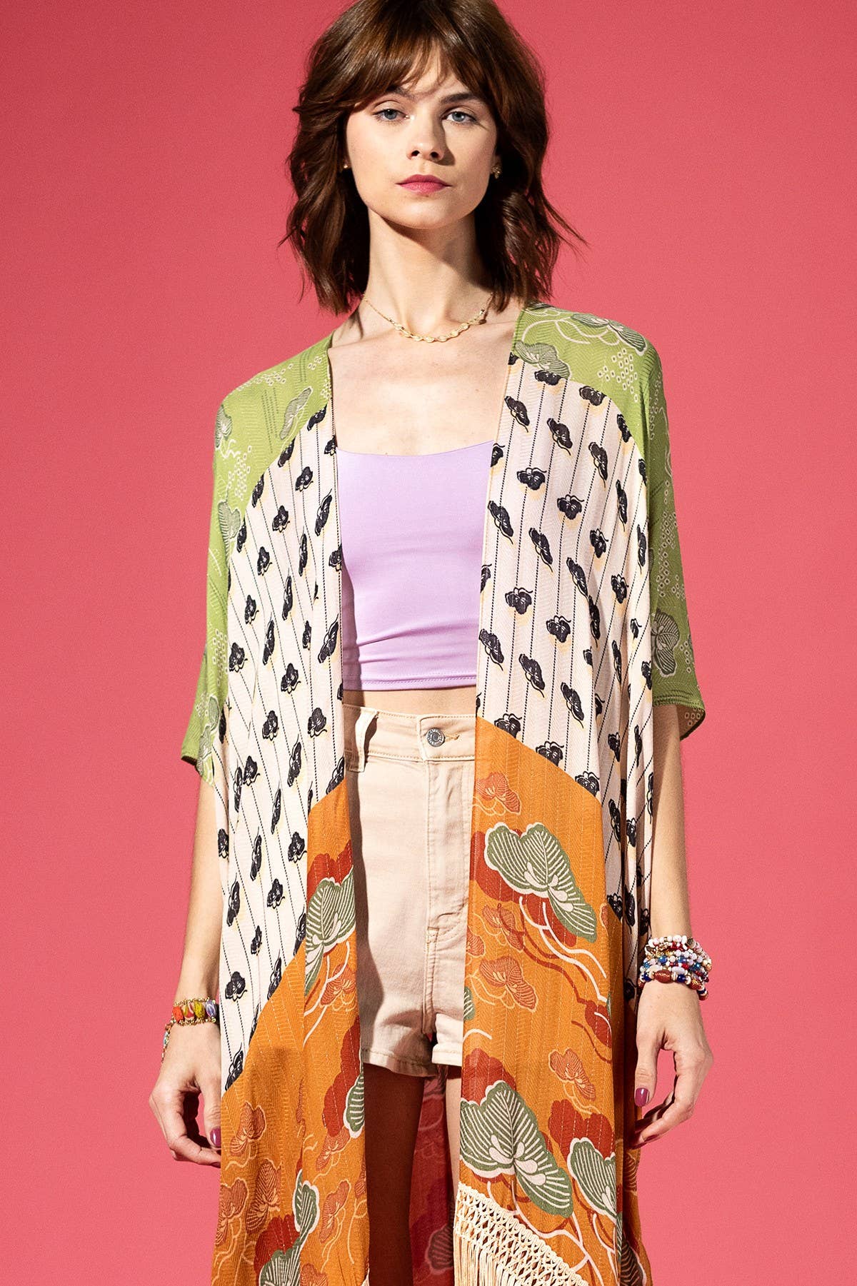 Midori Grove Fringe Kimono