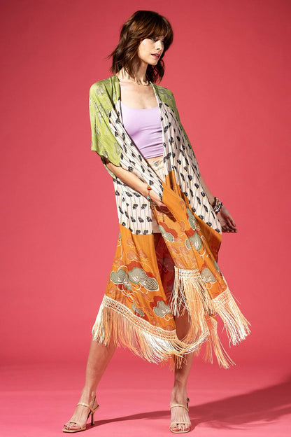 Midori Grove Fringe Kimono