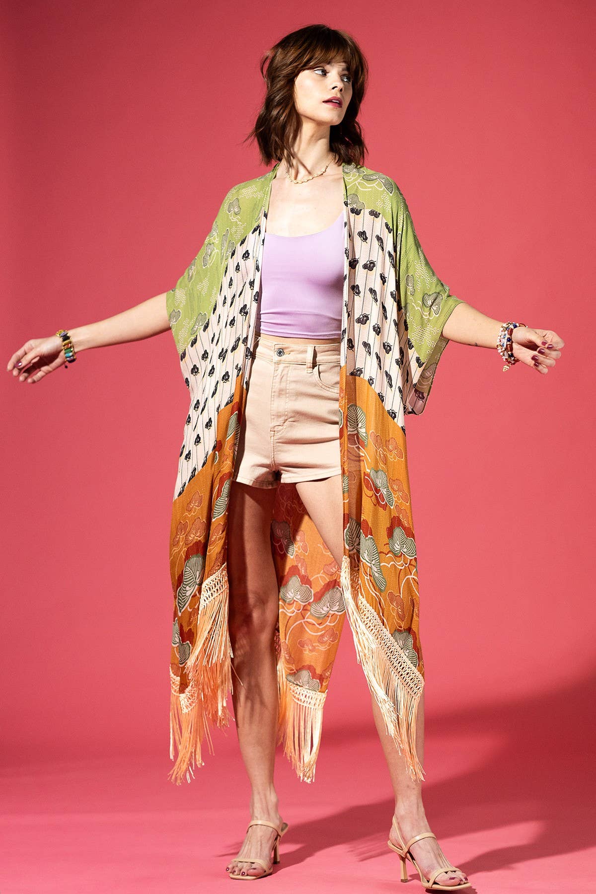 Midori Grove Fringe Kimono