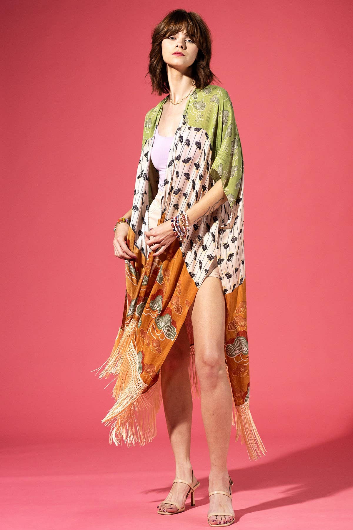 Midori Grove Fringe Kimono
