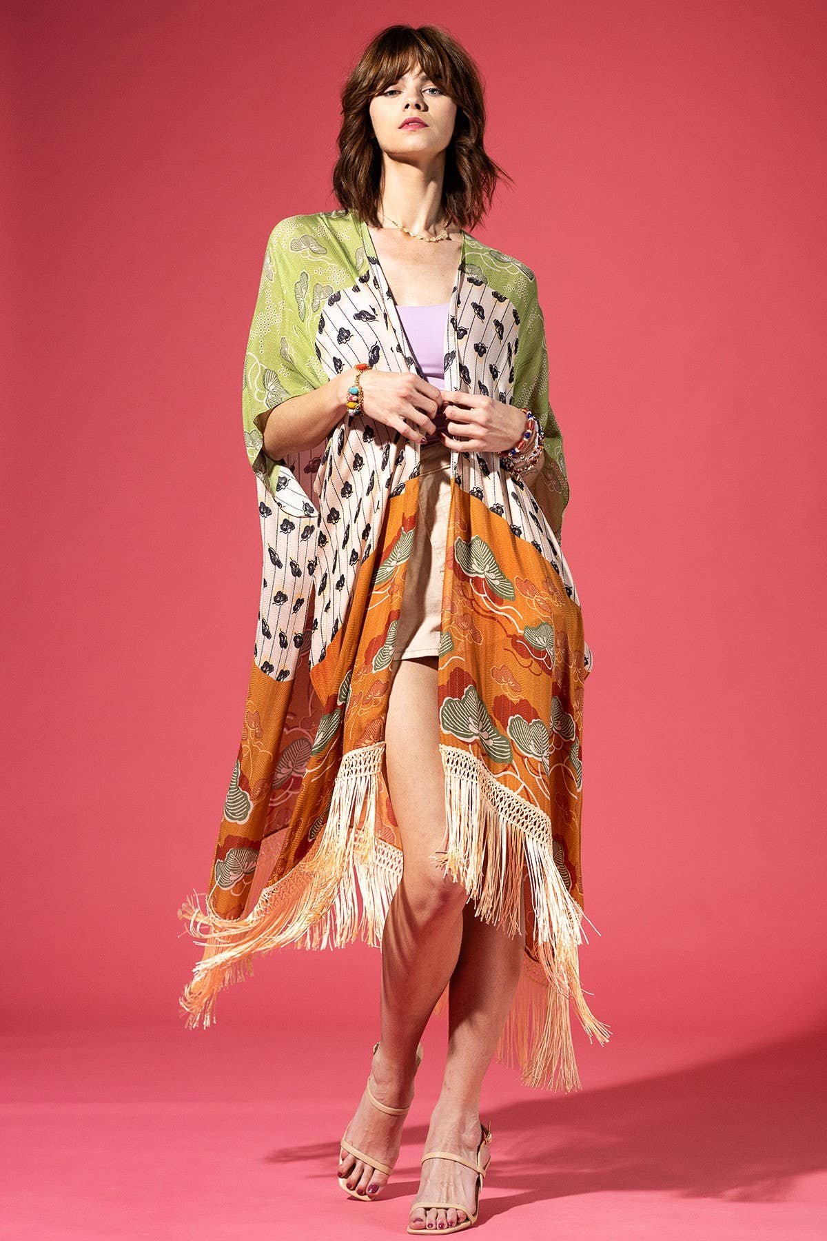 Midori Grove Fringe Kimono
